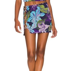 REVOLVE Song of Style Luna Mini Skirt in Kanha Floral